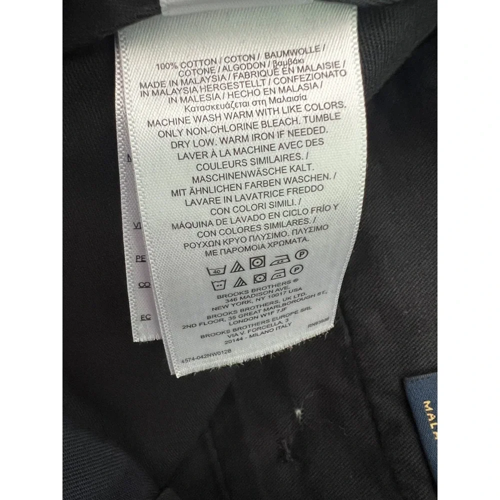 Brooks Brothers Clark Advantage Chino Flat Front Wrinkle Free Pants 36 x‎ 30 NEW - Picture 4 of 4